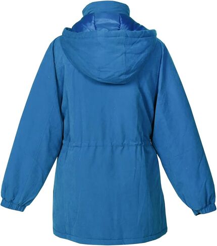 معطف شتوي نسائي من Totes مع غطاء للرأس من الفرو الصناعي، معطف باركا مقاوم للماء، أزرق متوسط، كبير جدًا in Kuwait