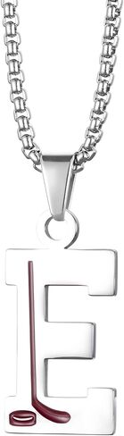 Stainless Steel Hockey Letters Necklace Teammates Graduation Season Team Player Pendant with Chain in Saudi Arabia