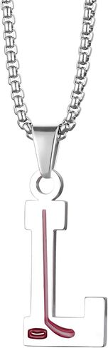 Stainless Steel Hockey Letters Necklace Teammates Graduation Season Team Player Pendant with Chain in Saudi Arabia