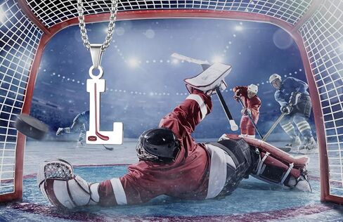 Stainless Steel Hockey Letters Necklace Teammates Graduation Season Team Player Pendant with Chain in Saudi Arabia
