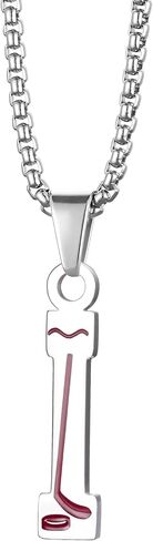 Stainless Steel Hockey Letters Necklace Teammates Graduation Season Team Player Pendant with Chain in Saudi Arabia