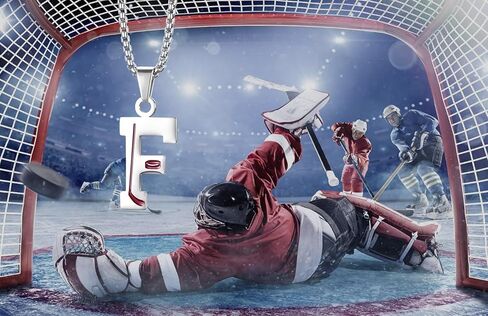 Stainless Steel Hockey Letters Necklace Teammates Graduation Season Team Player Pendant with Chain in Kuwait