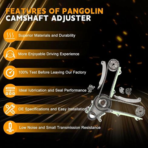 مجموعة سلسلة التوقيت PANGOLIN TKMI047L لـ 2003-2008 دودج رام 1500 TK1101، لمحرك دورانجو داكوتا جيب 4.7L 16 صمام NGC؛ استبدال OE 53020680، 53020778، 53020781 in Saudi Arabia