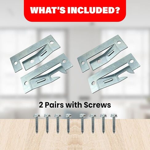 أجهزة ستائر مذهلة داخل دعامات تثبيت قابلة للتعديل للظلال ذات النمط الكلاسيكي - ملاءمة آمنة للبكرات المعدنية - 4 أزواج مع براغي in Kuwait