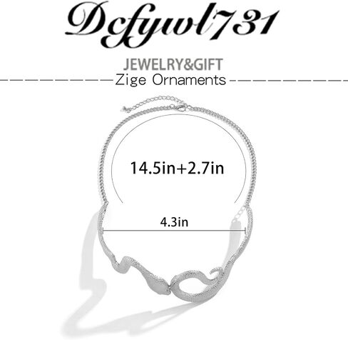 Dcfywl731 Snake Jewelry Set for Women Glexible Snake Bracelet Snake Dangle Drop Earrings Punk Snake Pendent Necklace Adjustable Open Snake Ring Halloween Cosplay Medusa Costume Accessories in Kuwait