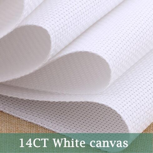Stitchmelody 14CT Counted Cross Stitch Kits for Adults,DMC Threads Unprinted Pattern Embroidery Kit Needlework-Flower Cabin 17.3''×13'' in Saudi Arabia