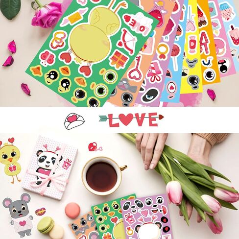 24 PCS Halloween Make-a-face Stickers Halloween Characters Stickers for Kids Make Your Own Halloween Stickers Halloween Crafts Halloween Party Favors Stickers Trick or Treat Party Game Activities in Kuwait