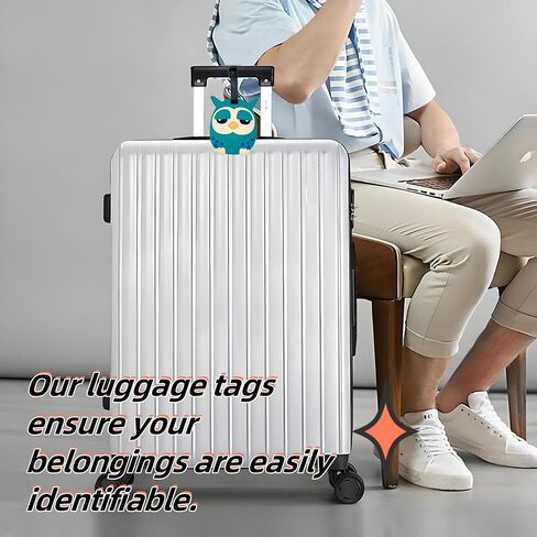 Luggage Tag Cute Funny Silicone ID Luggage Tags for Suitcases Bag Travel Accessories Perfect for Teens Adults in Kuwait