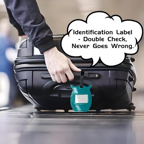 Luggage Tag Cute Funny Silicone ID Luggage Tags for Suitcases Bag Travel Accessories Perfect for Teens Adults in Kuwait