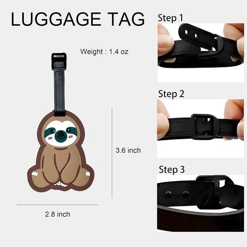 Luggage Tag Cute Funny Silicone ID Luggage Tags for Suitcases Bag Travel Accessories Perfect for Teens Adults in Kuwait