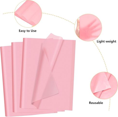 Pink Tissue Paper 40 Sheets for Gift Bags Weddings Birthday Decoration Crafts DIY Packaging Wrapping Paper Bulk, 14 x 20 Inches in Saudi Arabia