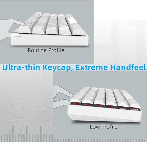 XVX Low Profile Keycaps, Shine Through Keycaps, Custom Keyboard Keycaps, Keycaps 75 Percent Full Size Keycaps for 60% 65% 75% 80% 100% Cherry Gateron MX Switches Mechanical Keyboard, Black Backlight in Kuwait