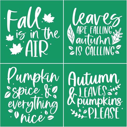 Fall is in The Air Silk Screen Stencils Reusable Self Adhesive Chalk Mesh Stencils Autumn Silkscreen Transfers for Painting on Wood,Craft,DIY Farmhouse Screenprinting Starter Kit for Chalk Paste in Kuwait
