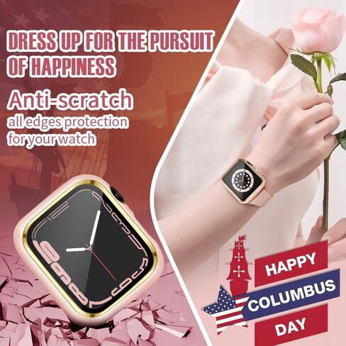 top4cus 40mm PC Cover Case for Apple Watch Series 6/SE/5/4, White | With Screen Protector, Daily Use Cover for Women Kids, Overall Anti-Scratch Bumper, Shockproof, Waterproof, Workout in Kuwait