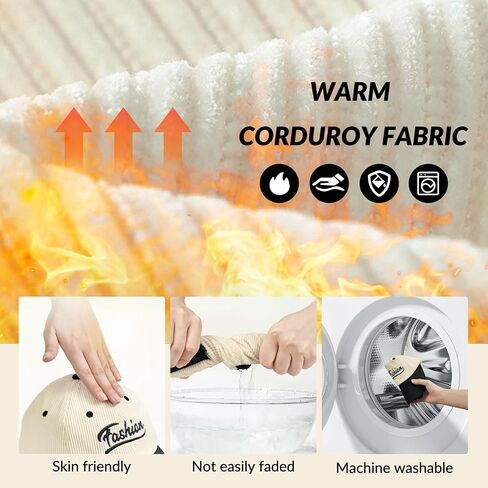 Sukeen Winter Baseball Caps with Adjustable Two-Tone Corduroy Hat for Women Men Fashion Warm Hat for Everyday Outdoor in Saudi Arabia