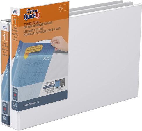 Heavy Duty 11 x 17 Inch Landscape Spreadsheet View Binder, 1.5 Inch, Locking Angle D Ring, Black (94021) in Saudi Arabia