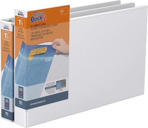 Heavy Duty 11 x 17 Inch Landscape Spreadsheet View Binder, 1.5 Inch, Locking Angle D Ring, Black (94021) in Saudi Arabia
