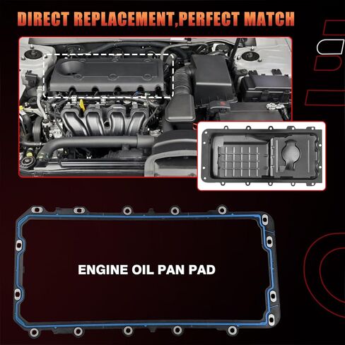 حشية وعاء زيت المحرك متوافقة مع سيارة Ford Lincoln Avanti Mercury E-150 E-250 E-350 E-450 F-150 F-250 F-350 Expedition 1992-2016، Town Car، Grand Marquis 4.6L 5.4L استبدال# OS30725R 3L3Z6710AA in Saudi Arabia