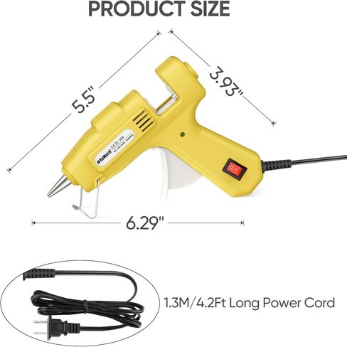 مسدس غراء ساخن صغير بقوة 20 وات من روميش مع مجموعة 30 عصا غراء، مجموعة مسدس غراء ساخن سريع التسخين للخدمة الشاقة للحرف اليدوية والإصلاحات (رمادي) in Kuwait