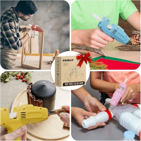 مسدس غراء ساخن صغير بقوة 20 وات من روميش مع مجموعة 30 عصا غراء، مجموعة مسدس غراء ساخن سريع التسخين للخدمة الشاقة للحرف اليدوية والإصلاحات (رمادي) in Kuwait