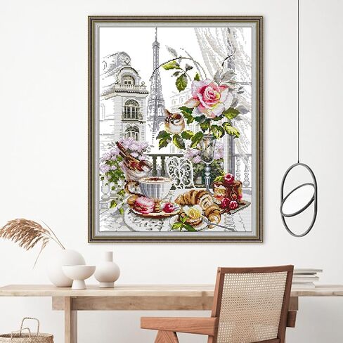 Rosyfoxes Cross Stitch Kits Stamped Full Range of Embroidery Starter Kits for Adult DIY- Printed Kits Birds' Love nest 2(Printed) 11CT 3 Strands 21.3x15.4 inches in Saudi Arabia
