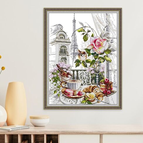 Rosyfoxes Cross Stitch Kits Stamped Full Range of Embroidery Starter Kits for Adult DIY- Printed Kits Birds' Love nest 2(Printed) 11CT 3 Strands 21.3x15.4 inches in Saudi Arabia