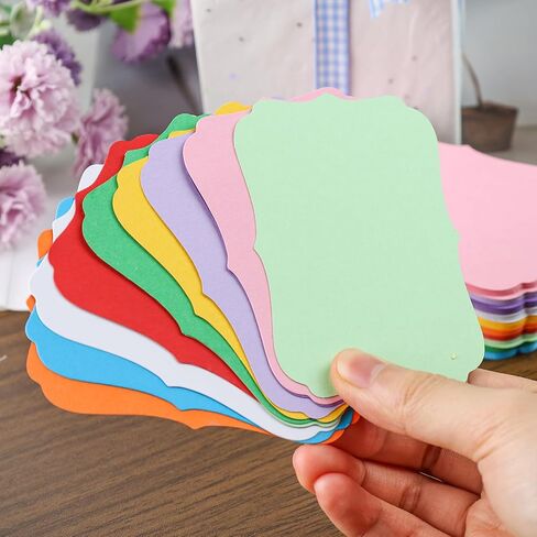 100PCS Blank Index Cards, 10 Colors Flash Cards Index Note Cards Bulk for DIY Gift Office Game Cards School Learning 3.6" x 2.4" in Saudi Arabia