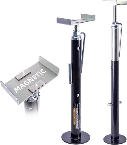 LEADBRAND Slide Out Support Jacks - Slide Out Stabilizers for RV, Camper and Travel Trailer, with Anti-Vibration Rubber mat on top, Stands for Hand Jack, Up to 5,000 lbs Capacity, Pack of 2 (20-37“) in Kuwait