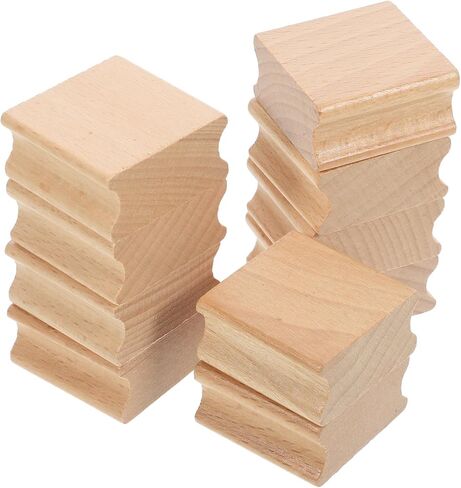 10pcs Beech Wood Seal Carving Square Wood Seal Self Making Stamper DIY Craft Tool Stamps for Making DIY Wooden Stamp Decorative Seal Cards Making Stamp Handbook Stamp Seal in Saudi Arabia