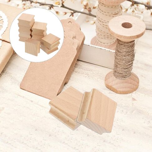 10pcs Beech Wood Seal Carving Square Wood Seal Self Making Stamper DIY Craft Tool Stamps for Making DIY Wooden Stamp Decorative Seal Cards Making Stamp Handbook Stamp Seal in Saudi Arabia