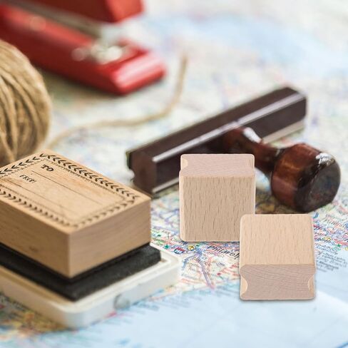 10pcs Beech Wood Seal Carving Square Wood Seal Self Making Stamper DIY Craft Tool Stamps for Making DIY Wooden Stamp Decorative Seal Cards Making Stamp Handbook Stamp Seal in Saudi Arabia