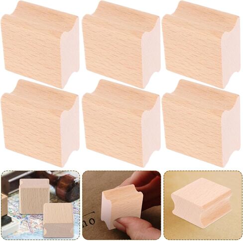 10pcs Beech Wood Seal Carving Square Wood Seal Self Making Stamper DIY Craft Tool Stamps for Making DIY Wooden Stamp Decorative Seal Cards Making Stamp Handbook Stamp Seal in Saudi Arabia