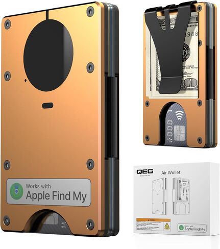 محفظة Air Wallet صغيرة الحجم مع شريحة Airtag مدمجة، حامل بطاقة الائتمان Rfid Blocking، محفظة رفيعة للرجال، متوافقة مع Apple Find My Ios فقط، محفظة قابلة للتتبع (رمادي) in Saudi Arabia