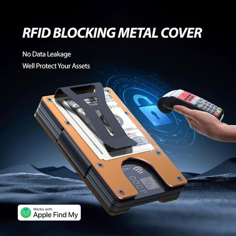 محفظة Air Wallet صغيرة الحجم مع شريحة Airtag مدمجة، حامل بطاقة الائتمان Rfid Blocking، محفظة رفيعة للرجال، متوافقة مع Apple Find My Ios فقط، محفظة قابلة للتتبع (رمادي) in Saudi Arabia