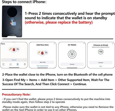 محفظة Air Wallet صغيرة الحجم مع شريحة Airtag مدمجة، حامل بطاقة الائتمان Rfid Blocking، محفظة رفيعة للرجال، متوافقة مع Apple Find My Ios فقط، محفظة قابلة للتتبع (رمادي) in Saudi Arabia