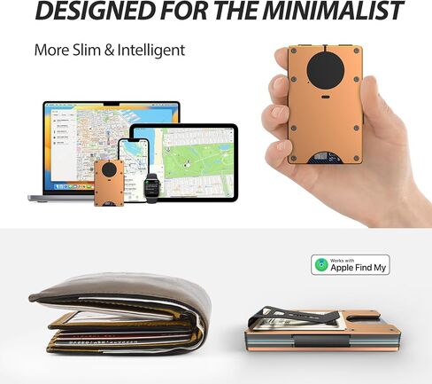 محفظة Air Wallet صغيرة الحجم مع شريحة Airtag مدمجة، حامل بطاقة الائتمان Rfid Blocking، محفظة رفيعة للرجال، متوافقة مع Apple Find My Ios فقط، محفظة قابلة للتتبع (رمادي) in Saudi Arabia