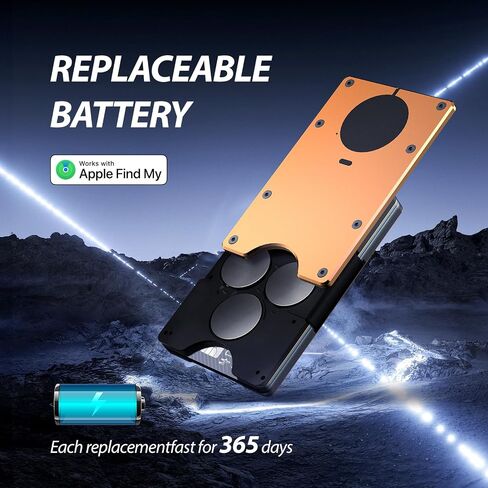 محفظة Air Wallet صغيرة الحجم مع شريحة Airtag مدمجة، حامل بطاقة الائتمان Rfid Blocking، محفظة رفيعة للرجال، متوافقة مع Apple Find My Ios فقط، محفظة قابلة للتتبع (رمادي) in Saudi Arabia