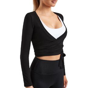 Women Tie Front Shrug Long Sleeve Bolero Cardigan Lightweight Casual Tops