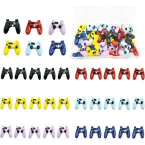 30 Pieces Video Game Controller Flatback Resin Charms, Video Game Resin Beads Party Favors Mini Gaming Controllers Embellishments for Crafts Phone Scrapbooking Decor, 6 Colors