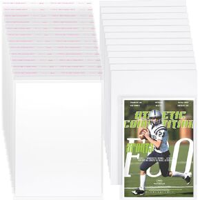 30 Sets Magazine Bags and Backing Boards Including Clear Resealable Magazine Protectors for Collectors and Magazine Boards Magazine Sleeves Protective Display Suit for Magazine Protection