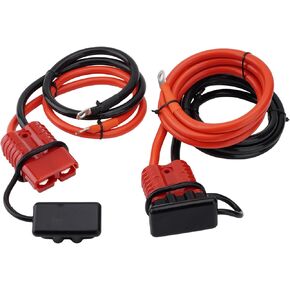 7 FT Quick Disconnect Winch Power Cable, 4 Gauge 4 AWG Copper Wiring, Heavy Duty Quick Disconnect Cables