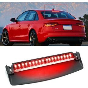 Compatible with Audi A4 Center Brake Light 2009-2015,Third Brake Light for A4 S4 Sedan,3rd Brake Light Assembly with 18 Smal Red Lamp Bulbs,Replacement # 8K5945097