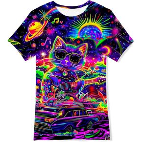 Idgreatim Boys T-Shirts Cool 3D Graphic Short Sleeve Tee Shirt 4-14 Years