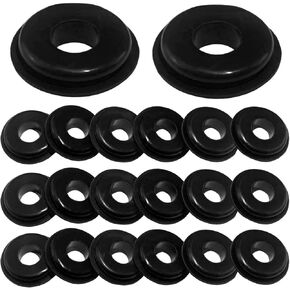 20 PCS Rubber Glad Hand Seals, Gladhand Gaskets Elastic Grommets Washers, Air Hose Glad Hands Grommets Round Gaskets, for Semi Trucks Trailers Brake Air Hose (Blue & Red)