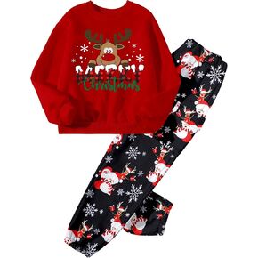 Little Girls Clothes Graphic Girls Outfit Long Sleeve Pullover Plaid Pants Toddler Clothes for Girls Clothing Sets