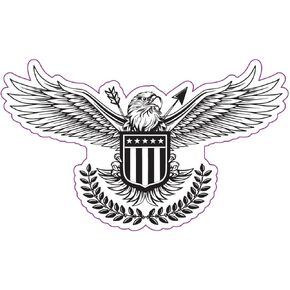 WickedGoodz American Eagle Decal - Patriotic Eagle Bumper Sticker - Federal Eagle Sticker