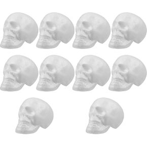 Halloween Skulls , 10Pcs Miniature Foam Skull Heads Realistic Human Skeleton Head Model Terrifying Skull Ornaments for Halloween Party Home Bar Decors 9cm