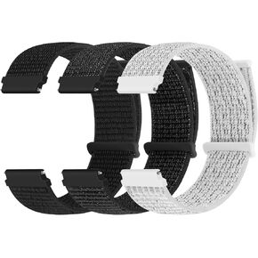 Quick Release Nylon Watch Band 18mm 20mm 22mm for Men Nylon Sport Loop Watch Straps Adjustable Breathable Replacement Bands, 3 PCS
