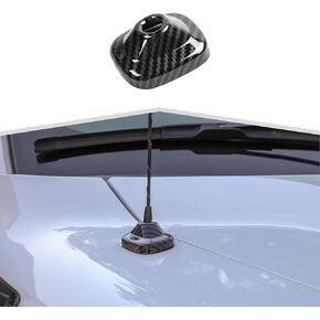 Radio Antenna Base Trim Cover Exterior Decoration Kit Fit for Ford F150 Raptor 2009-2015, Black with Carbon Fiber Finish