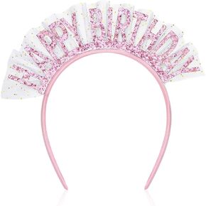 هوت بينك الحلو 16 عصابات عيد ميلاد للنساء الفتيات بريق عيد ميلاد فتاة عقال مع الحجاب القصير الحلو 16 زينة الحفلات هدايا عيد ميلاد للنساء in Kuwait